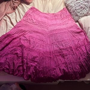 XL Pink ombré fairy tale long skirt